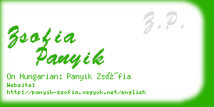 zsofia panyik business card